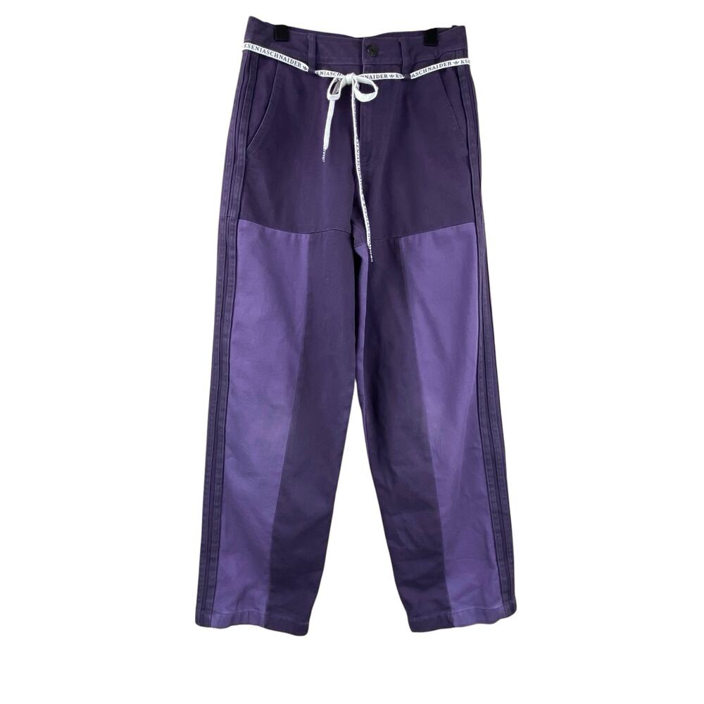 Adidas Originals x Ksenia Schnaider Patchwork Straight Leg Jeans Size 6/8 Purple